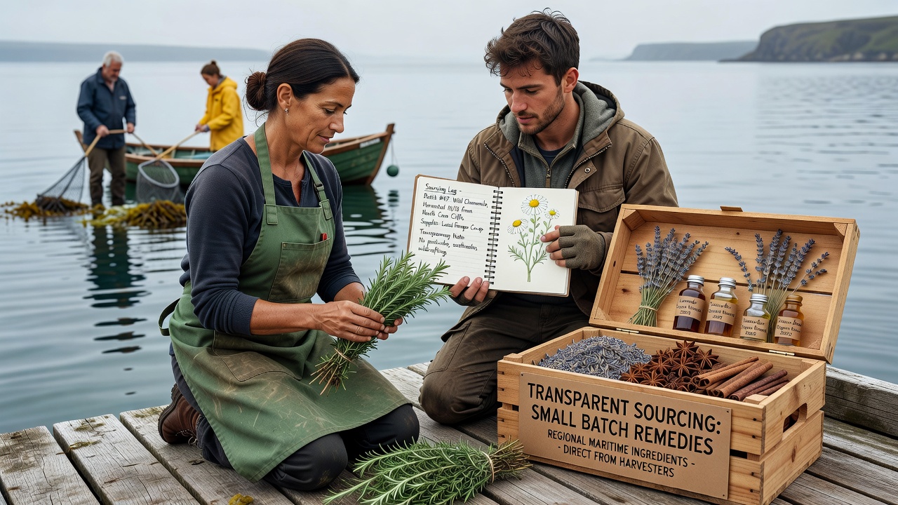 Regional natural remedy workshop demonstrating QR code scanning for ingredient traceability